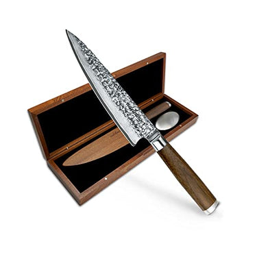 adelmayer Damastmesser Küchenmesser 20 cm - Erlebe Meisterhaftigkeit in der Kochkunst mit dieser Präzisionsklinge inklusive Holzkiste, Messerscheide. Perfekt zum verschenken! im Sale